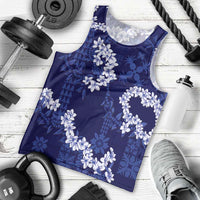 Mokihana Maile and Ilima Leis Men Tank Top Uliuli Hawaiian Tapa Quilt Pattern - Polynesian Pride
