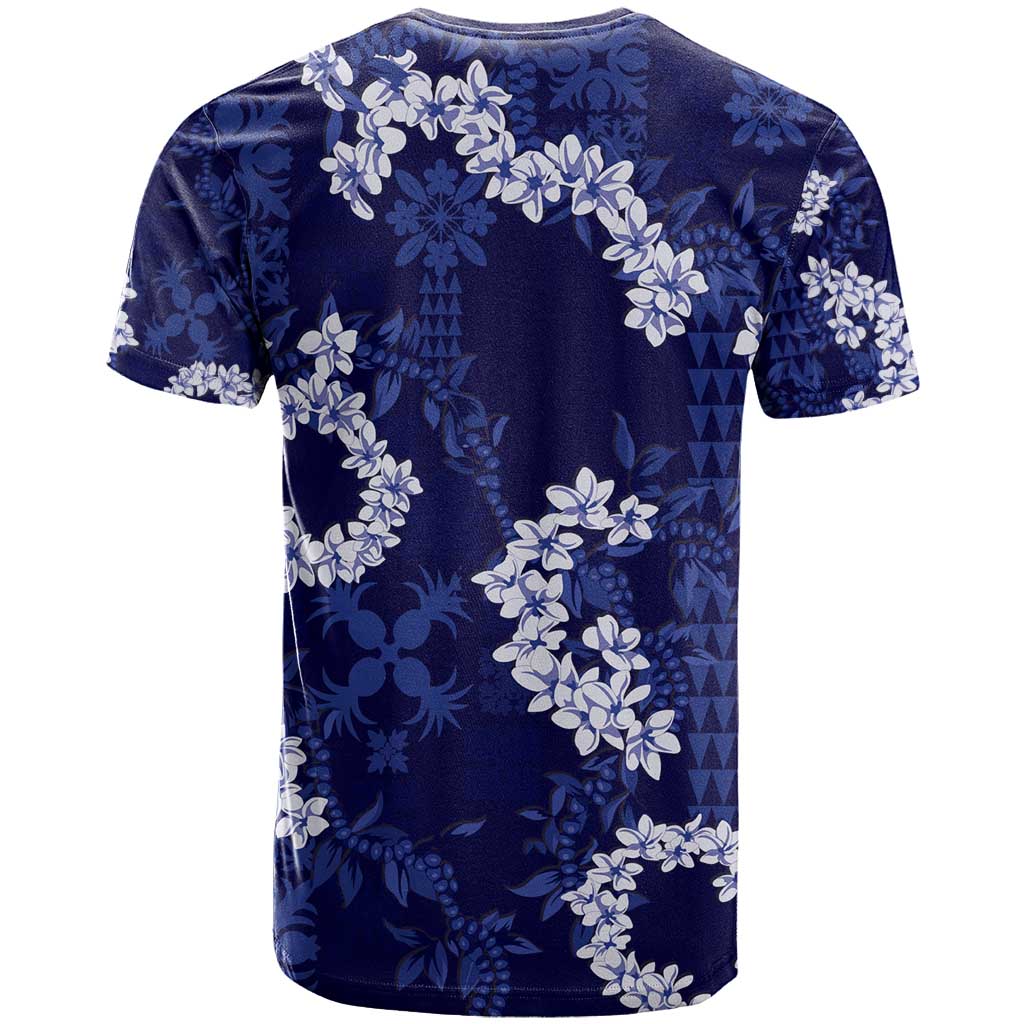 Mokihana Maile and Ilima Leis T Shirt Uliuli Hawaiian Tapa Quilt Pattern - Polynesian Pride