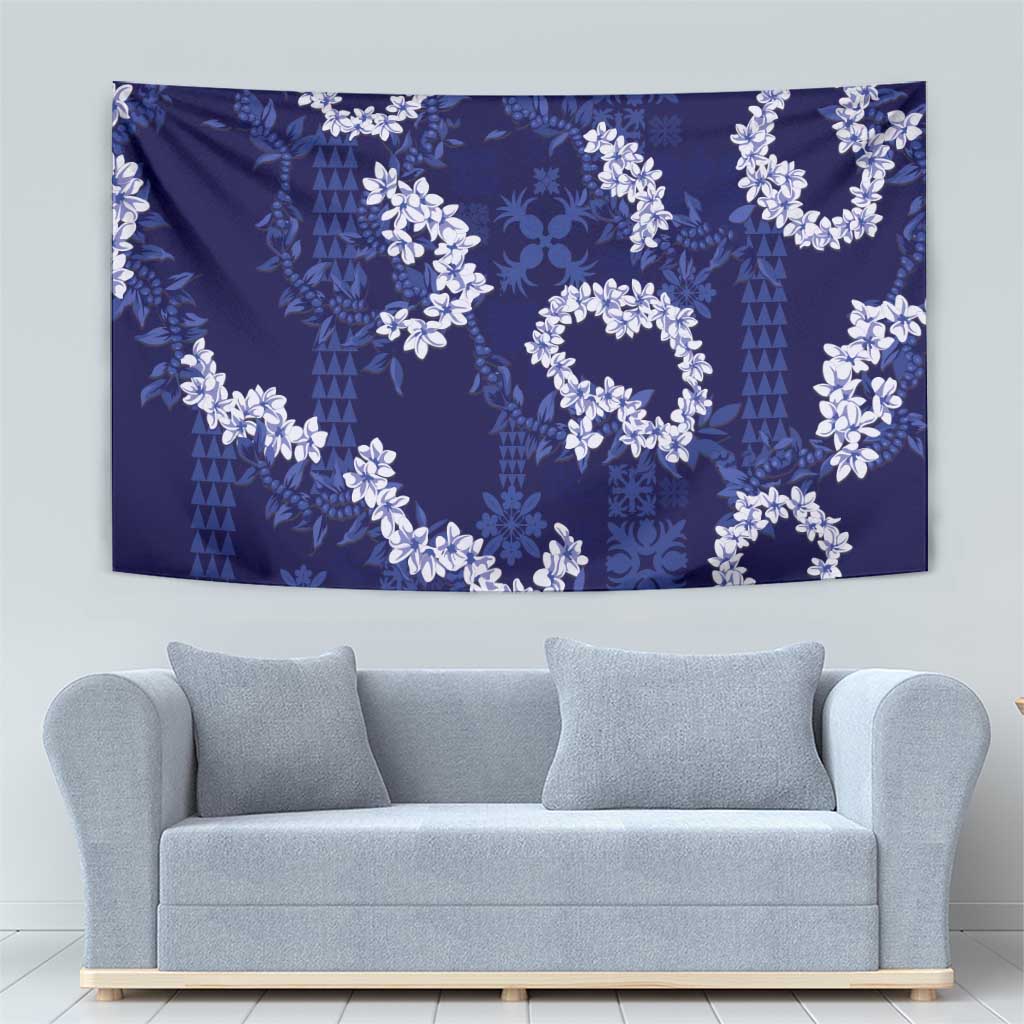 Mokihana Maile and Ilima Leis Tapestry Uliuli Hawaiian Tapa Quilt Pattern - Polynesian Pride