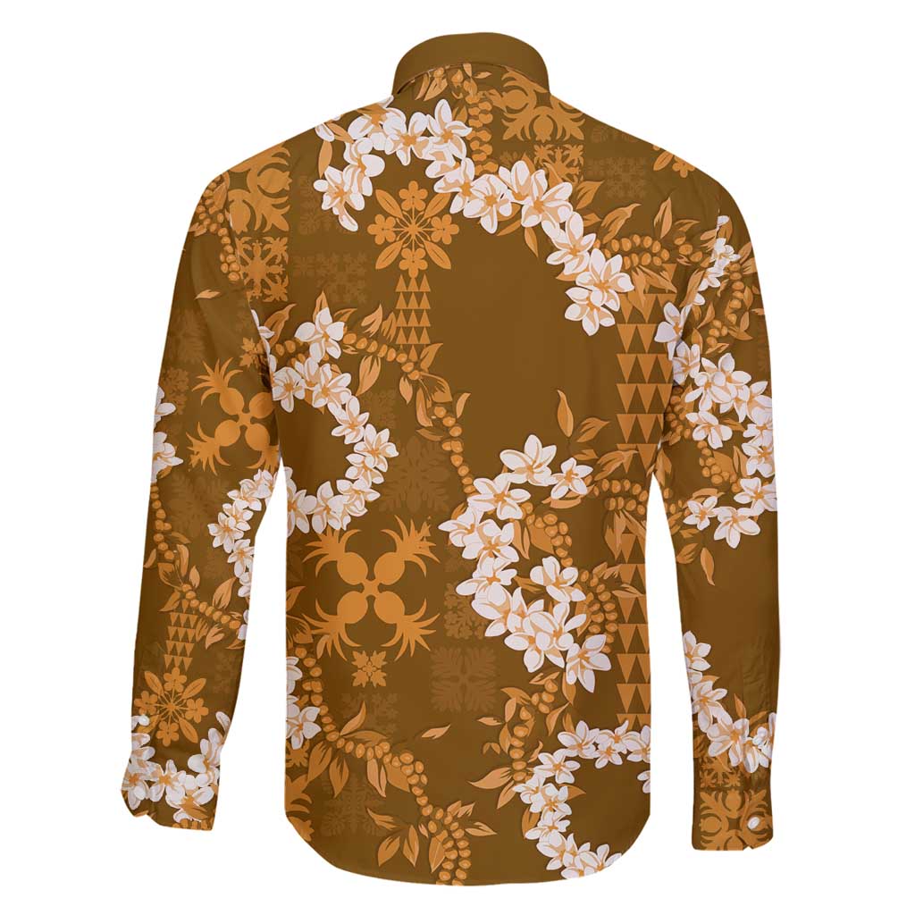 Mokihana Maile and Ilima Leis Family Matching Puletasi and Hawaiian Shirt Alani Hawaiian Tapa Quilt Pattern - Polynesian Pride