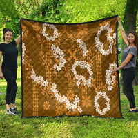 Mokihana Maile and Ilima Leis Quilt Alani Hawaiian Tapa Quilt Pattern - Polynesian Pride