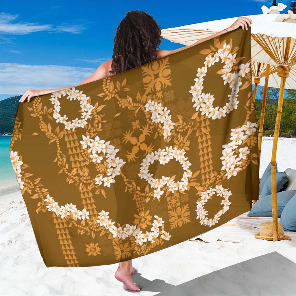 Mokihana Maile and Ilima Leis Sarong Alani Hawaiian Tapa Quilt Pattern - Polynesian Pride