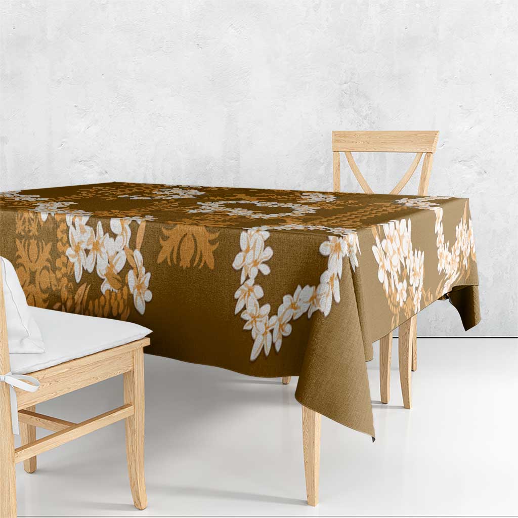 Mokihana Maile and Ilima Leis Tablecloth Alani Hawaiian Tapa Quilt Pattern - Polynesian Pride