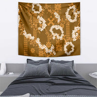 Mokihana Maile and Ilima Leis Tapestry Alani Hawaiian Tapa Quilt Pattern - Polynesian Pride