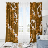 Mokihana Maile and Ilima Leis Window Curtain Alani Hawaiian Tapa Quilt Pattern - Polynesian Pride