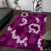 Mokihana Maile and Ilima Leis Area Rug Akala Hawaiian Tapa Quilt Pattern - Polynesian Pride