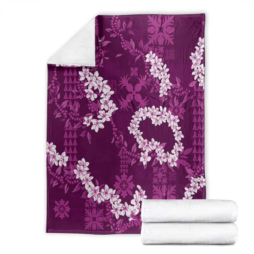 Mokihana Maile and Ilima Leis Blanket Akala Hawaiian Tapa Quilt Pattern - Polynesian Pride