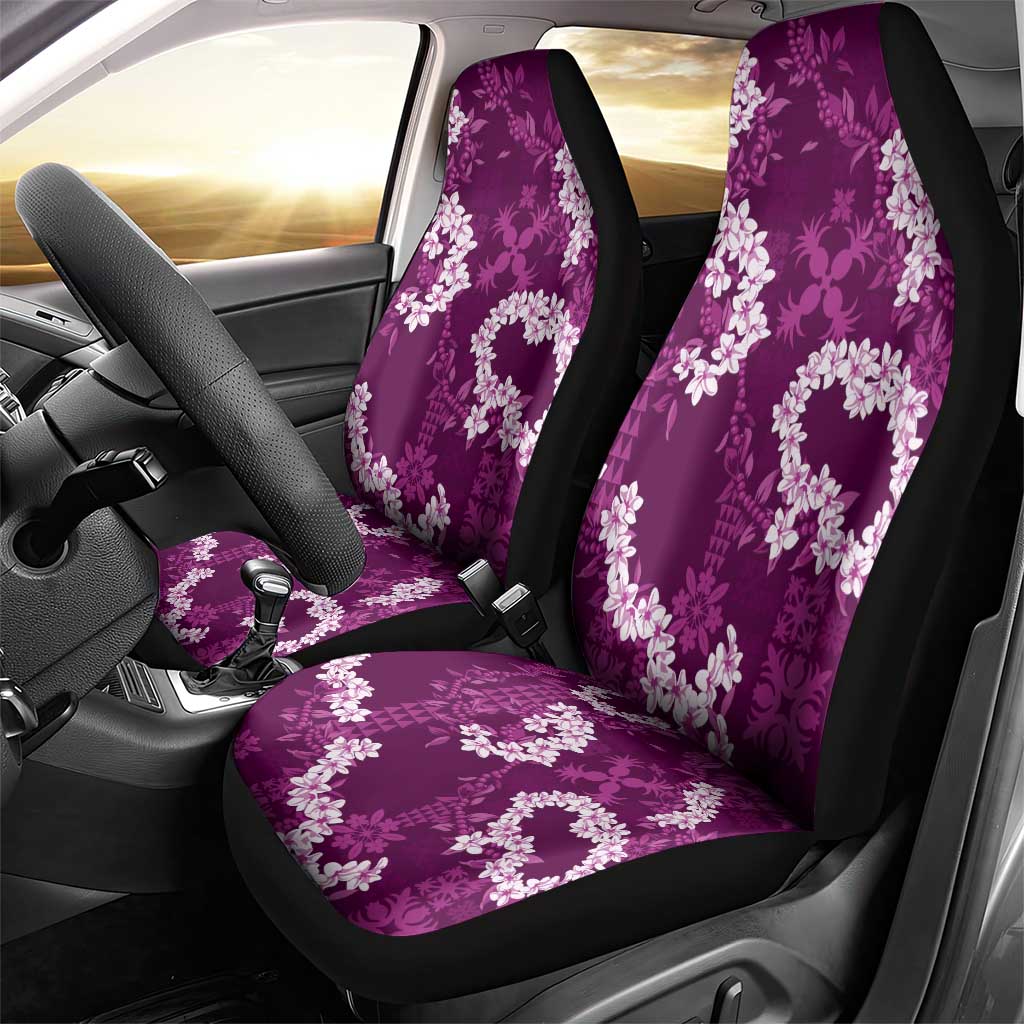 Mokihana Maile and Ilima Leis Car Seat Cover Akala Hawaiian Tapa Quilt Pattern LT9 - Polynesian Pride
