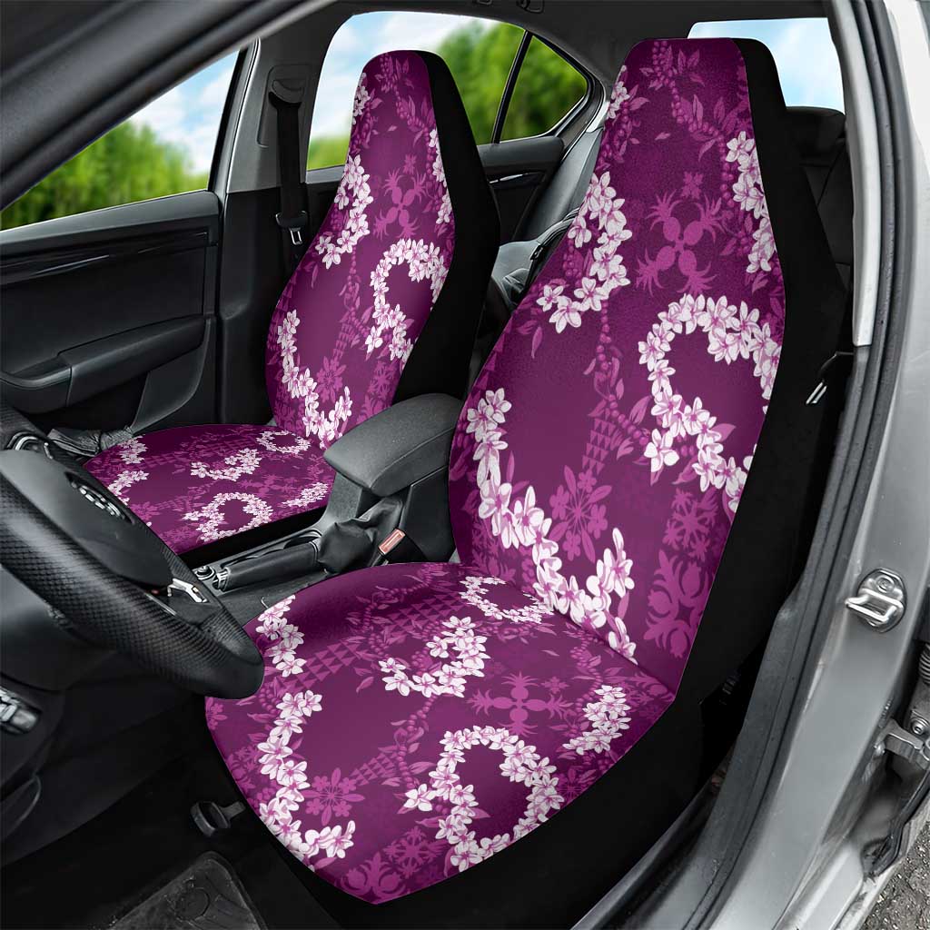 Mokihana Maile and Ilima Leis Car Seat Cover Akala Hawaiian Tapa Quilt Pattern LT9 - Polynesian Pride