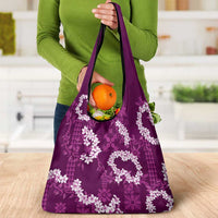Mokihana Maile and Ilima Leis Grocery Bag Akala Hawaiian Tapa Quilt Pattern - Polynesian Pride