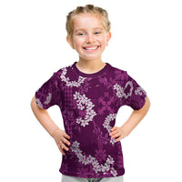 Mokihana Maile and Ilima Leis Kid T Shirt Akala Hawaiian Tapa Quilt Pattern - Polynesian Pride