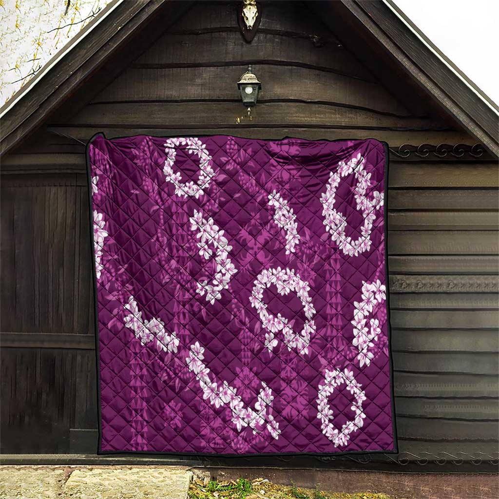 Mokihana Maile and Ilima Leis Quilt Akala Hawaiian Tapa Quilt Pattern - Polynesian Pride