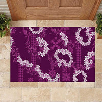 Mokihana Maile and Ilima Leis Rubber Doormat Akala Hawaiian Tapa Quilt Pattern - Polynesian Pride