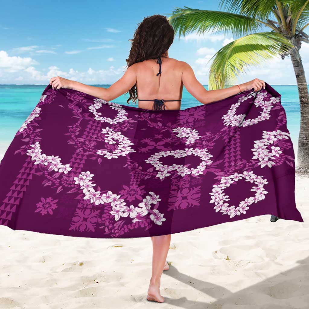 Mokihana Maile and Ilima Leis Sarong Akala Hawaiian Tapa Quilt Pattern - Polynesian Pride