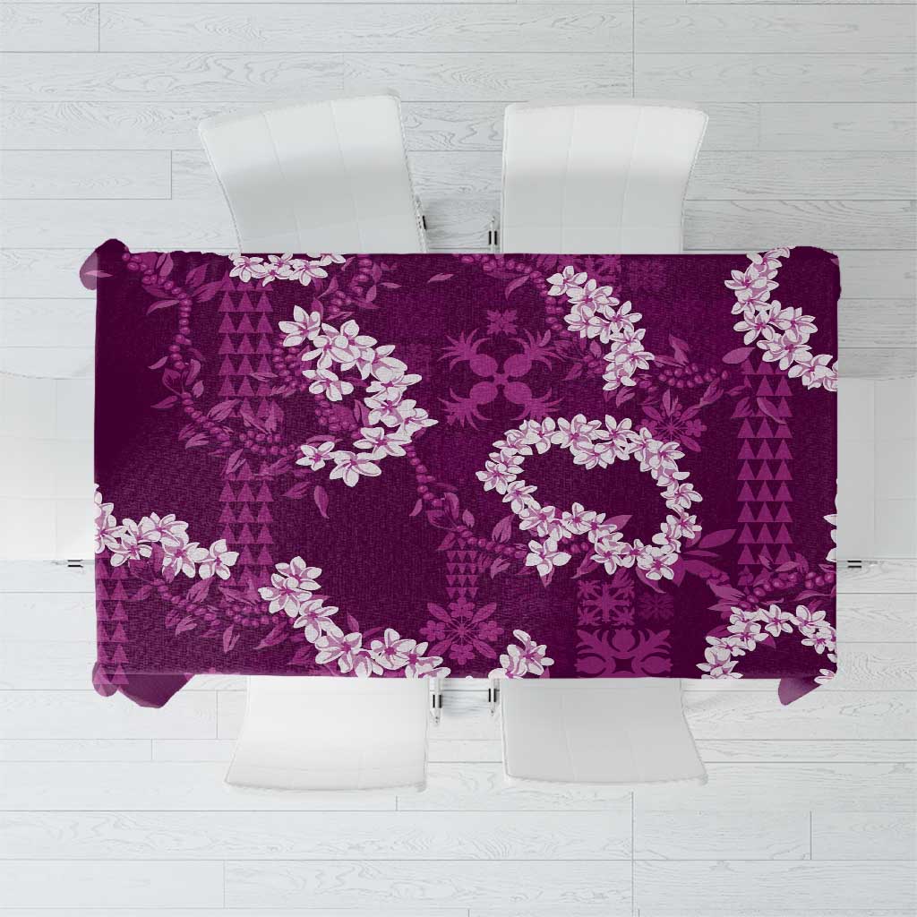 Mokihana Maile and Ilima Leis Tablecloth Akala Hawaiian Tapa Quilt Pattern - Polynesian Pride