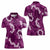 Mokihana Maile and Ilima Leis Women Polo Shirt Akala Hawaiian Tapa Quilt Pattern - Polynesian Pride