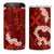 Mokihana Maile and Ilima Leis 4 in 1 Can Cooler Tumbler Ulaʻula Hawaiian Tapa Quilt Pattern - Polynesian Pride