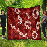 Mokihana Maile and Ilima Leis Quilt Ulaʻula Hawaiian Tapa Quilt Pattern - Polynesian Pride