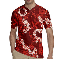 Mokihana Maile and Ilima Leis Rugby Jersey Ulaʻula Hawaiian Tapa Quilt Pattern - Polynesian Pride