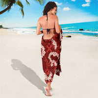 Mokihana Maile and Ilima Leis Sarong Ulaʻula Hawaiian Tapa Quilt Pattern - Polynesian Pride