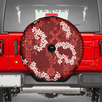 Mokihana Maile and Ilima Leis Spare Tire Cover Ulaʻula Hawaiian Tapa Quilt Pattern - Polynesian Pride