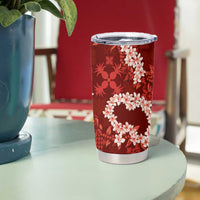 Mokihana Maile and Ilima Leis Tumbler Cup Ulaʻula Hawaiian Tapa Quilt Pattern - Polynesian Pride