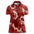 Mokihana Maile and Ilima Leis Women Polo Shirt Ulaʻula Hawaiian Tapa Quilt Pattern - Polynesian Pride