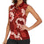 Mokihana Maile and Ilima Leis Women Sleeveless Polo Shirt Ulaʻula Hawaiian Tapa Quilt Pattern - Polynesian Pride