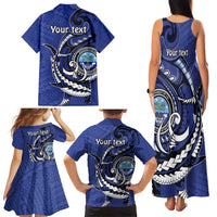 Personalized FSM 1986 Independence Day Family Matching Tank Maxi Dress and Hawaiian Shirt Polynesian Shark Tattoo Style LT9 - Polynesian Pride