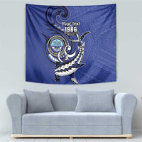 Personalized FSM 1986 Independence Day Tapestry Polynesian Shark Tattoo Style