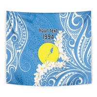 Personalized Palau 1994 Belau Rekid Tapestry Polynesian Plumeria Style