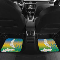Personalised Tuvalu 1978 Independence Day Car Mats Polynesian Plumeria Style