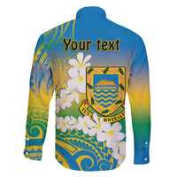 Personalised Tuvalu 1978 Independence Day Family Matching Tank Maxi Dress and Hawaiian Shirt Polynesian Plumeria Style