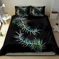 New Zealand Bedding Set Aotearoa Silver Fern Mixed Papua Shell Green Vibe LT9 - Polynesian Pride