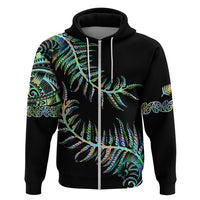 New Zealand Hoodie Aotearoa Silver Fern Mixed Papua Shell Green Vibe LT9 - Polynesian Pride