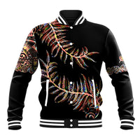 New Zealand Baseball Jacket Aotearoa Silver Fern Mixed Papua Shell Red Vibe LT9 Unisex Red - Polynesian Pride