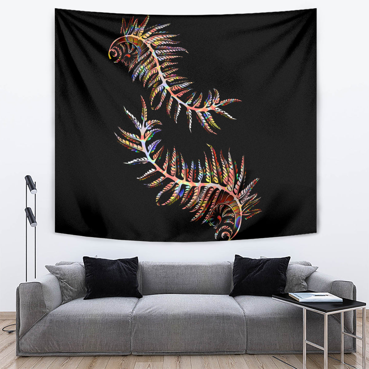 New Zealand Tapestry Aotearoa Silver Fern Mixed Papua Shell Red Vibe LT9 - Polynesian Pride