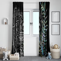 New Zealand Rugby Window Curtain NZ Black Fern Champions History With Papua Shell LT9 - Polynesian Pride