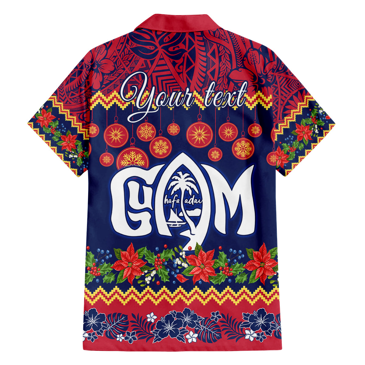 Personalised Guam Christmas Family Matching Long Sleeve Bodycon Dress and Hawaiian Shirt Felis Pusgua Santa Beach Polynesian Pattern LT9 - Polynesian Pride