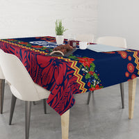 Personalised Guam Christmas Tablecloth Felis Pusgua Santa Beach Polynesian Pattern LT9 - Polynesian Pride