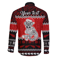 Personalised New Zealand Christmas Family Matching Mermaid Dress and Hawaiian Shirt Maori Tiki Meri Kirihimete LT9 - Polynesian Pride