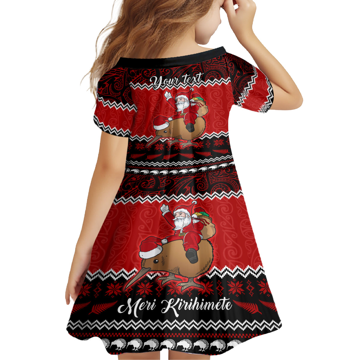 Personalised New Zealand Christmas Family Matching Puletasi Dress and Hawaiian Shirt Kiwi Santa Claus Maori Meri Kirihimete LT9 - Polynesian Pride