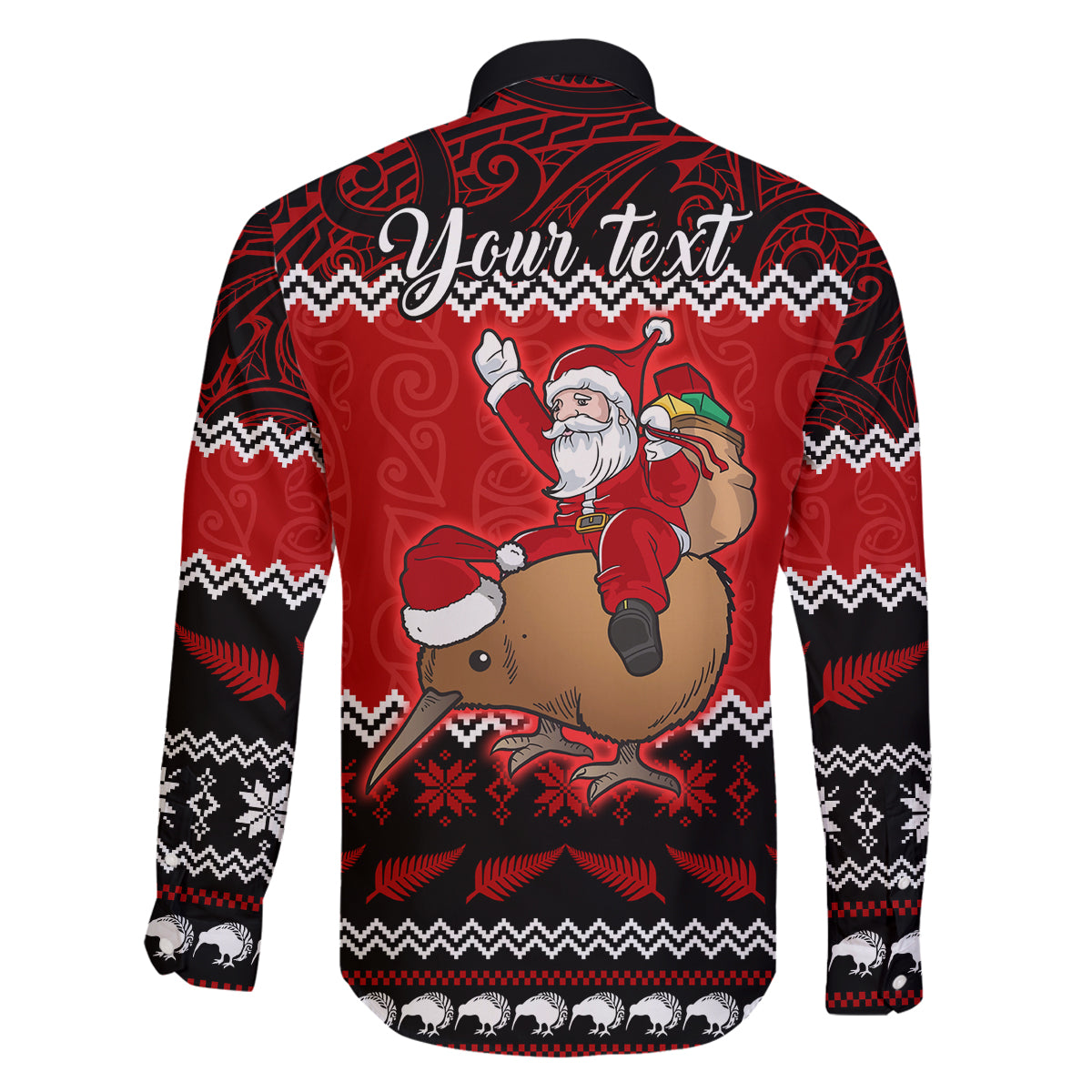 Personalised New Zealand Christmas Family Matching Puletasi Dress and Hawaiian Shirt Kiwi Santa Claus Maori Meri Kirihimete LT9 - Polynesian Pride