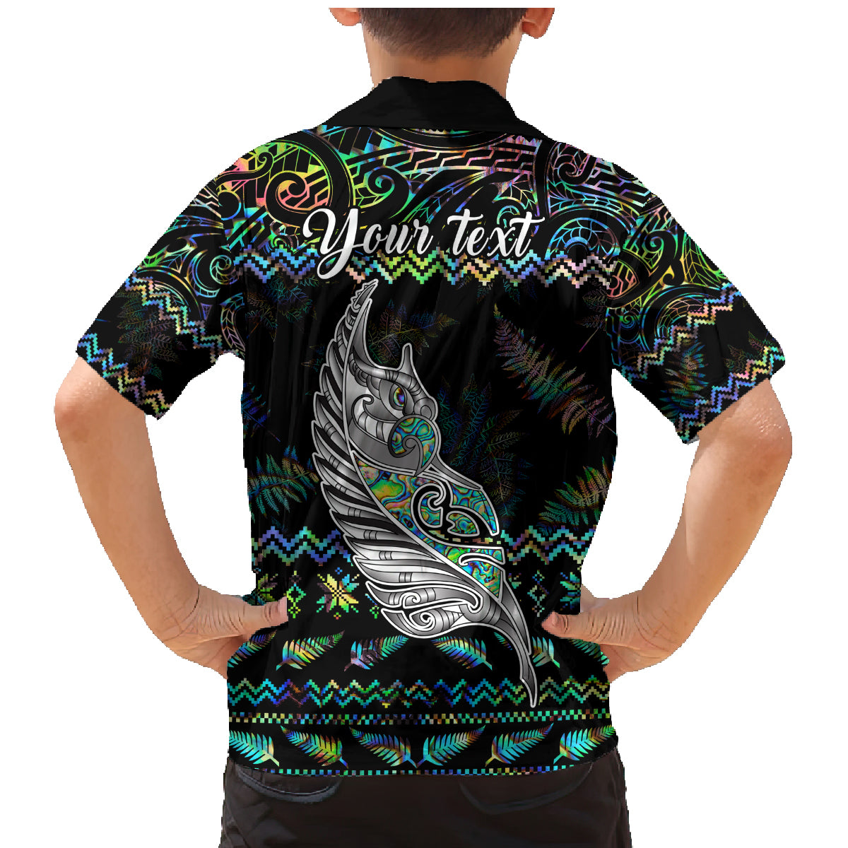 Personalised New Zealand Christmas Family Matching Mermaid Dress and Hawaiian Shirt Maori Fern Manaia Meri Kirihimete with Papaua Shell LT9 - Polynesian Pride