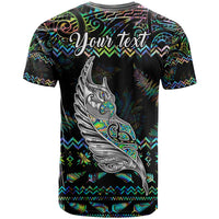 Personalised New Zealand Christmas T Shirt Maori Fern Manaia Meri Kirihimete with Papaua Shell LT9 - Polynesian Pride