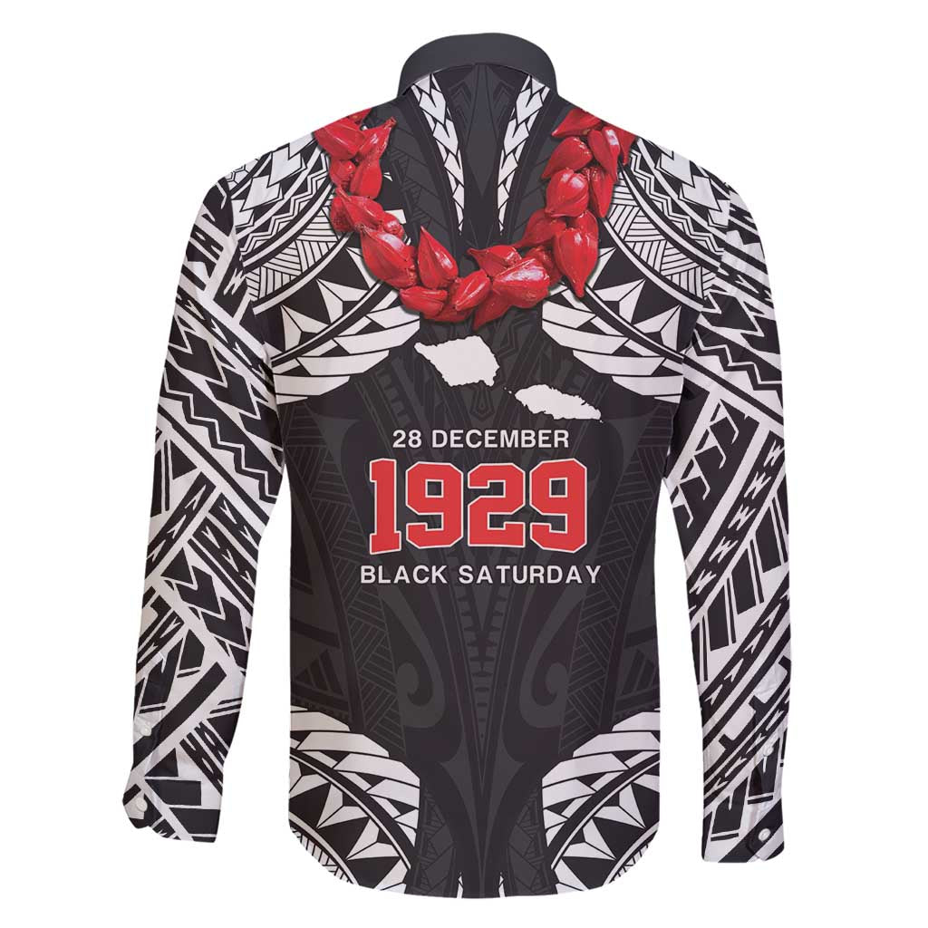 Samoa Black Saturday Family Matching Short Sleeve Bodycon Dress and Hawaiian Shirt Samoa mo Samoa with Black Ula Fala