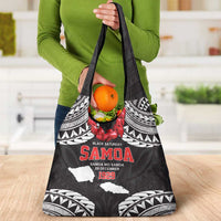 Samoa Black Saturday Grocery Bag Samoa mo Samoa with Black Ula Fala