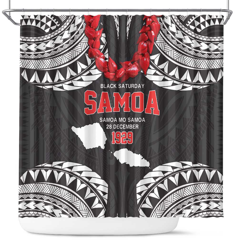 Samoa Black Saturday Shower Curtain Samoa mo Samoa with Black Ula Fala