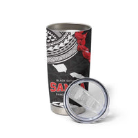 Samoa Black Saturday Tumbler Cup Samoa mo Samoa with Black Ula Fala