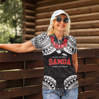 Samoa Black Saturday Women Polo Shirt Samoa mo Samoa with Black Ula Fala